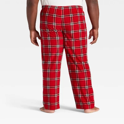 Men's Plaid Microfleece Holiday Matching Family Pajama Pants - Wondershop™ Red 3 Men's Plaid Microfleece Holiday Matching Family Pajama Pants - Wondershop™ Red