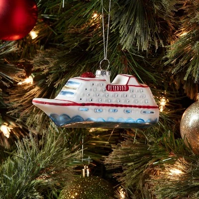 Glass Cruise Ship Christmas Tree Ornament - Wondershop™ 3 Glass Cruise Ship Christmas Tree Ornament - Wondershop™