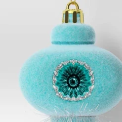 Christmas Flocking Ornament With Reflector Aqua - Wondershop™ -Christmas Supply Store GUEST f7c5625d 833e 4536 bf57 22ae2c49a43a