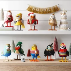 10pc Featherly Friends 2025 Anniversary Collection Christmas Bird Figurine Set - Wondershop™