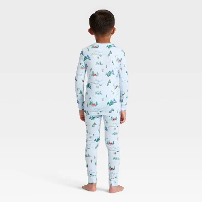 Toddler "Tis The Ski-son!" Cozy Knit Long Sleeve Shirt And Pants Holiday Matching Family Pajama Set - Wondershop™ Blue 3 Toddler "Tis The Ski-son!" Cozy Knit Long Sleeve Shirt And Pants Holiday Matching Family Pajama Set - Wondershop™ Blue