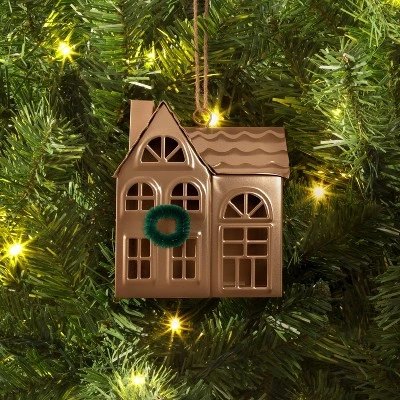 Christmas House Ornament Bronze Finish Single Chimney - Wondershop™ 3 Christmas House Ornament Bronze Finish Single Chimney - Wondershop™
