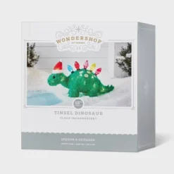 15" Incandescent Tinsel Dinosaur With Santa Hat Christmas Novelty Sculpture Light - Wondershop™ -Christmas Supply Store GUEST ff89238c a5d4 4a7e b1fc eac9f99c2c96